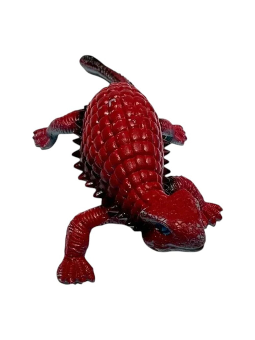 Vintage UKRD Dinosaur Ankylosaurus 13 inch Red  Blue 1986